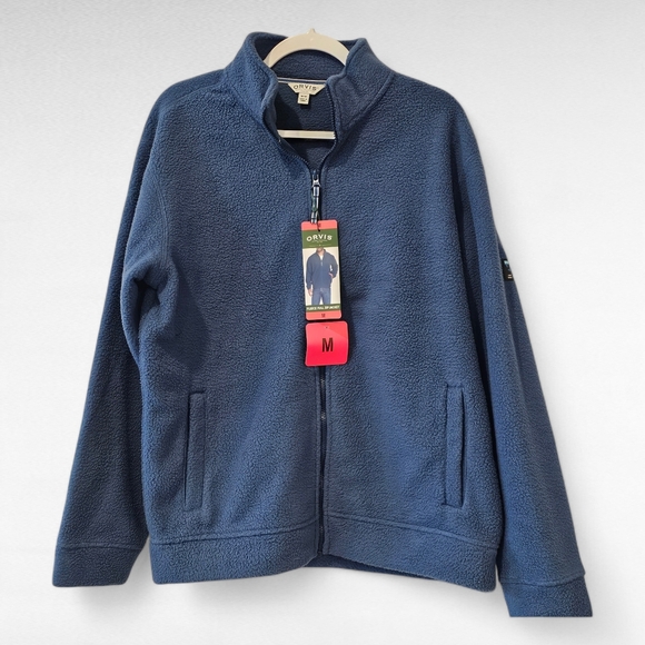 Orvis Other - Orvis Men Fleece Full Zip Jacket Blue Size  Medium